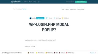 WP-login.php Modal Popup? - WPMU Dev