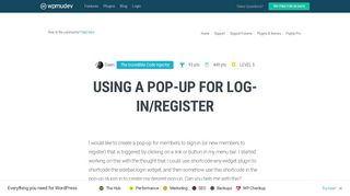 Using a Pop-up for log-in/register - WPMU DEV