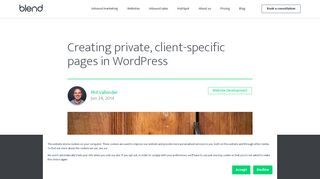 Creating private, client-specific pages in WordPress - Blend B2B