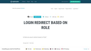 Login Redirect Based on Role - WPMU Dev