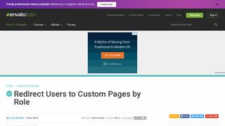 Redirect Users to Custom Pages by Role - Code Tuts - Envato Tuts+