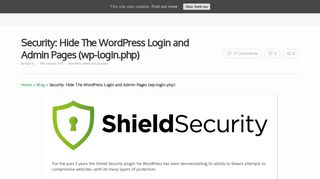 Security: Rename The WordPress Login Page (wp-login.php)
