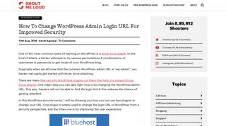 How To Change WordPress Admin Login URL For Improved Security
