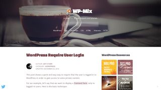 WordPress Require User Login | WP-Mix