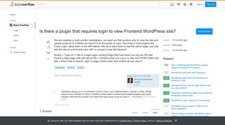 Is there a plugin that requires login to view Frontend WordPress ...