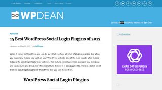 15 Best WordPress Social Login Plugins of 2017 - WPDean