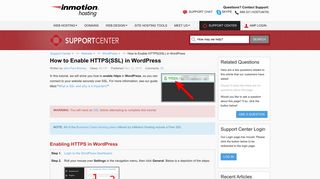 How to Enable HTTPS(SSL) in WordPress | InMotion Hosting
