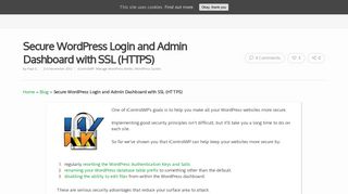 Secure WordPress Login and Admin Dashboard with SSL (HTTPS ...