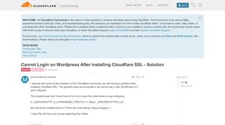 Cannot Login on Wordpress After installing Cloudflare SSL - Solution ...