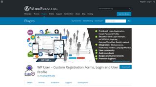 WP User – Custom Registration Forms, Login and ... - WordPress.org