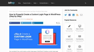 How to Properly Create a Custom Login Page in WordPress (Step by ...