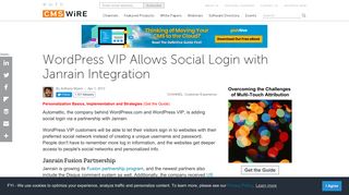 WordPress VIP Allows Social Login with Janrain Integration - CMSWire