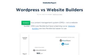 Wordpress vs Website Builders: Which Is Better? - Site Builder Report