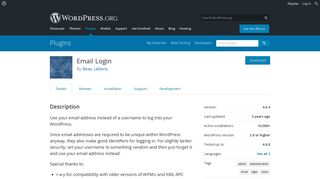 Email Login | WordPress.org