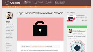 Login User into WordPress without Password - QNimate