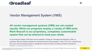 Vendor Management System (VMS) | Backed With Customizable Work ...
