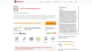 Work4popeyes - Fill Online, Printable, Fillable, Blank | PDFfiller