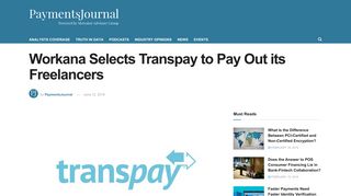 Workana Selects Transpay to Pay Out its Freelancers | PaymentsJournal
