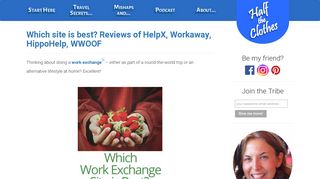 Which site is best? Reviews of HelpX, Workaway, HippoHelp, WWOOF -