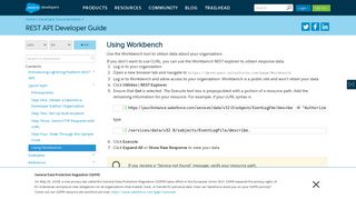 Using Workbench | REST API Developer Guide | Salesforce Developers