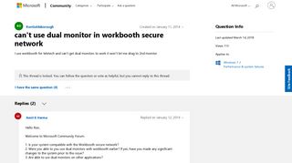can't use dual monitor in workbooth secure network - Microsoft ...