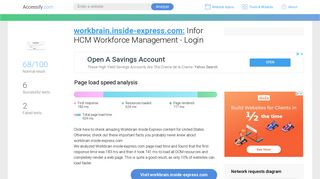 Access workbrain.inside-express.com. Infor HCM Workforce ...