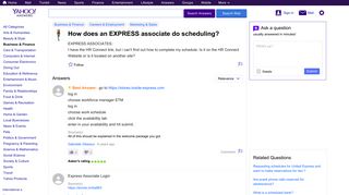 How does an EXPRESS associate do scheduling? | Yahoo Answers