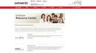 Safeway - Employee Resource Center