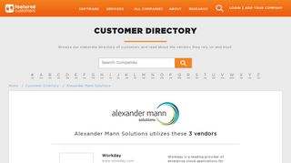 Business Software used by Alexander Mann Solutions