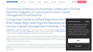 Cornerstone OnDemand and Workday Collaborate to Provide ...