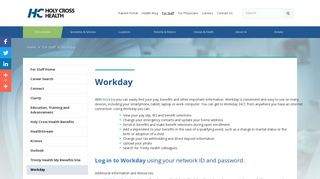 Workday System Information | For Staff | Holy Cross Health | Holy ...