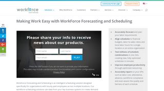 WorkForce Forecasting and Scheduling | WorkForce Software
