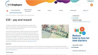 ESR - pay and reward - NHS Employers