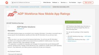 ADP Workforce Now Mobile App Ratings | G2 Crowd