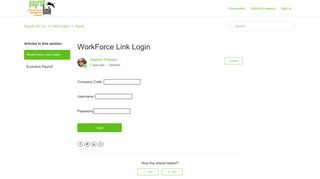 WorkForce Link Login – Payroll Link, Inc.