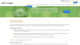 Single Sign On(SSO) solution for WorkforceLogic - miniOrange