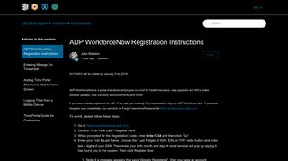 ADP WorkforceNow Registration Instructions – Eight Eleven Support