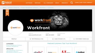 151 Companies that are using Workfront Project Management Software