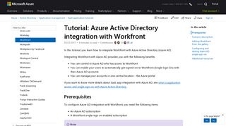 Tutorial: Azure Active Directory integration with Workfront | Microsoft ...