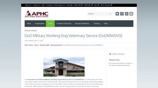 DoD Military Working Dog Veterinary Service (DoDMWDVS) - Army ...