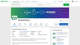 Working at Working Solutions | Glassdoor