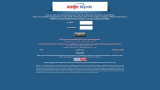 Meijer MyInfo Sign-in