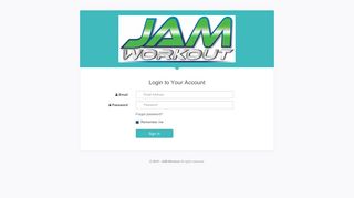 Login Now - JAM Workout