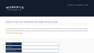 Sign Up for a Workrite Account | Workrite Uniform Company