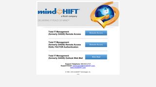 mindSHIFT's Total IT Management Web Portal