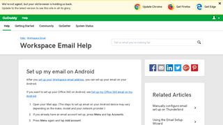 Set up my email on Android | Workspace Email - GoDaddy Help US