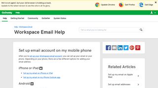Set up email account on my mobile phone | Workspace Email ...