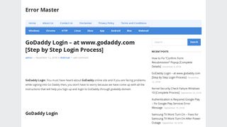 GoDaddy Login - at www.godaddy.com [Step by Step Login Process ...