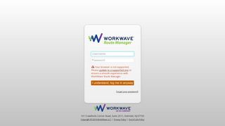 WorkWave Route Manager - Login