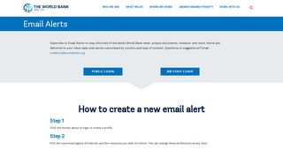WBG Email Alerts - World Bank Group